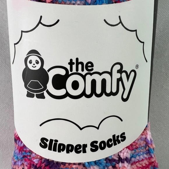 The Comfy Sleeper Sock Multicolor Slipper Socks cozy warm socks 6-10 NWT - Picture 2 of 10